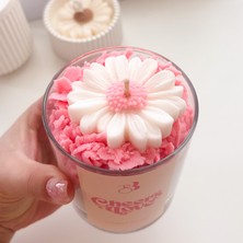 Bliss Beam Candle Decoration Okyanus Kokulu  Doğal El Yapımı Pembe Özel Tasarım Soya Mumu