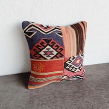 El Dokuma Kilim Kırlent Kılıfı 40X40 cm