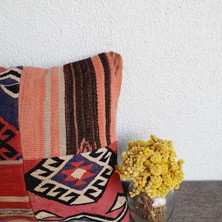 El Dokuma Kilim Kırlent Kılıfı 40X40 cm