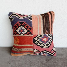 El Dokuma Kilim Kırlent Kılıfı 40X40 cm
