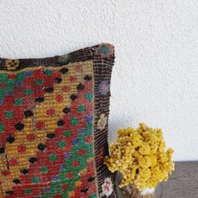 El Dokuma Kilim Kırlent Kılıfı 40X40 cm