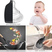 Storemax Mikla Isıya Dayanıklı Yanmaz Yapışmaz 33 Parça Silikon Spatula Mutfak Seti Siyah