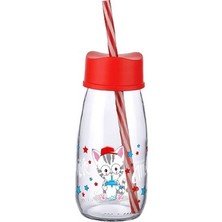 Ozcmax Pipetli Su ve Süt Şişesi Cam 250 ml - Kırmızı