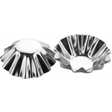 Ozcmax Paslanmaz Çelik Metal Kek Kalıbı - 6 Adet