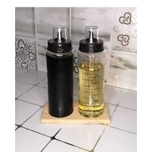 Ozcmax Ahşap Yağdanlık Altlığı - 2 Bölmeli Yağlık Sosluk Standı