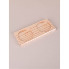 Ozcmax Ahşap Yağdanlık Altlığı - 2 Bölmeli Yağlık Sosluk Standı