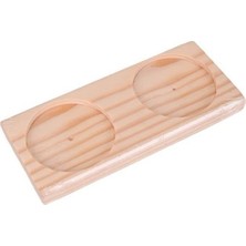 Ozcmax Ahşap Yağdanlık Altlığı - 2 Bölmeli Yağlık Sosluk Standı