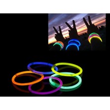 Ozcmax 10 Adet Karanlıkta Işık Veren Bracelet Fosforlu Kırılan Çubuk Bileklik