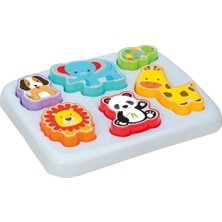 Sevimli Hayvanlar Bultak Kuleli Halkalar Puzzle Bultak Küp Eğitici Zeka Geliştirici Set