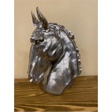 Mirsa Global Dekoratif At Kafası Büst Büyük Boy Heykeli