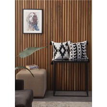 Swita Home Home Design Ikili Kombin Punch Işlemeli Kırlent Kılıfı (Panç)