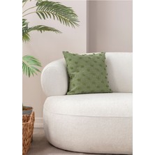 Swita Home Dekoratif Puantiye Keten Kumaşlı Kırlent Kılıfı 43X43