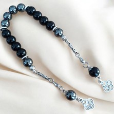 Tesbih Oniks Hematit Tesbih - Zaza Tesbih - Doğal Taş - Zaza Tesbih