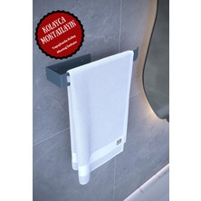 Beyaz Metal Yapışkanlı Kağıt Havluluk, Kağıt Havlu Askısı, Peçetelik, Banyo Mutfak Askısı