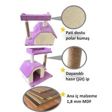KRT Chitto Kedi Evi ve Tırmalama Tahtası  – 2 Katlı Konforlu Oyun Alanı