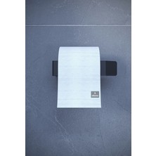 Alfams Beyaz Metal Yapışkanlı Modern Tuvalet Kağıtlık, Wc Kağıtlık, Tuvalet Kağıdı Askısı