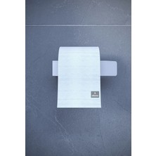 Beyaz Metal Yapışkanlı Modern Tuvalet Kağıtlık, Wc Kağıtlık, Tuvalet Kağıdı Askısı