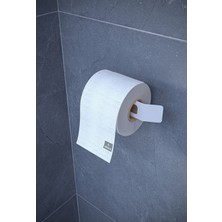 Beyaz Metal Yapışkanlı Modern Tuvalet Kağıtlık, Wc Kağıtlık, Tuvalet Kağıdı Askısı