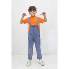 Unisex Çocuk Salopet Tulum Takım
