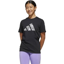 adidas Unisex Çocuk  Siyah  T-shirt JG ANIMAL LOGO Siyah JI6733