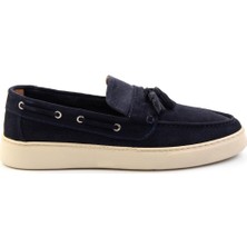 Bambi Lacivert Süet  Deri Erkek Casual Ayakkabı E01863815002