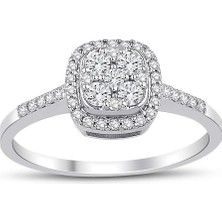 HAKAN GÜLER KUYUMCULUK Beyaz Altın Coronet Taşlı Baget Yüzük 34286