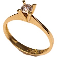  14 Ayar Altın Tektaş Yüzük 24154