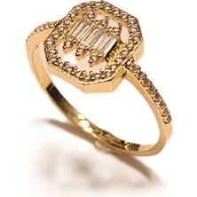 HAKAN GÜLER KUYUMCULUK 14 Ayar Altın Baget Taşlı Yüzük 242001