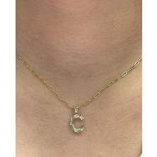 HAKAN GÜLER KUYUMCULUK Altın 3 Boyutlu C Harfli Ataç Zincir