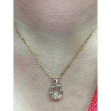 HAKAN GÜLER KUYUMCULUK Altın 3 Boyutlu O Harfli Ataç Zincir