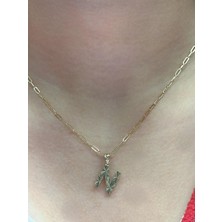 HAKAN GÜLER KUYUMCULUK Altın 3 Boyutlu N Harfli Ataç Zincir