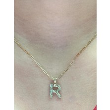 HAKAN GÜLER KUYUMCULUK Altın 3 Boyutlu R Harfli Ataç Zincir