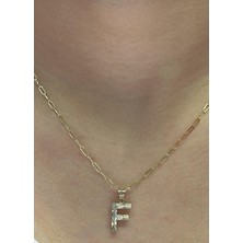 HAKAN GÜLER KUYUMCULUK Altın 3 Boyutlu F Harfli Ataç Zincir