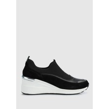 ProvoQ Siyah Deri Kadın Sneaker