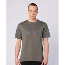 Kappa Logo Brian T-Shirt Erkek Gri Regular Fit Tişört