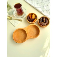 Hbs Art Design Ahşap Çerezlik  Sunum  4'lü Set