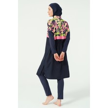 Crop Görünümlü Şapkalı Rahat Tesettür Mayo
