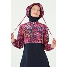 Crop Görünümlü Şapkalı Tesettür Mayo