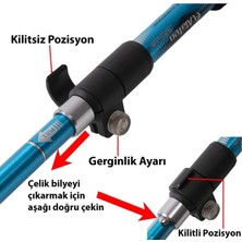Etabel  Hafif Katlanabilir 105-125 cm Dağcı Doğa Kamp Yürüyüş Tırmanma Batonu