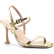 Nine West Monıque 5fx Altın Kadın Topuklu Sandalet