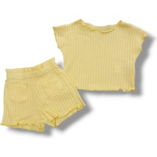 Çikoby Kız Bebek Jakarlı Şort Takım CK50536