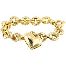 Altınkaynak 14 Ayar Altın Kalpli Bileklik  -  F003594