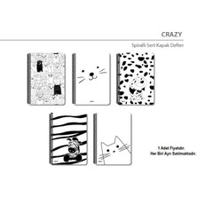 Papirüs Crazy Sert Kapak Spiralli 16X23 120YP. Çizgisiz Defter