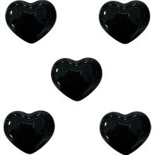 Eym 5 Adet Tomurcuk Porselen Çocuk Odası Siyah Kalp Mobilya Kulp