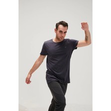 Solid T-Shirt Antrasit Basic Erkek Tişört