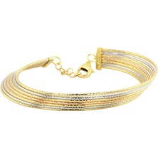 14 Ayar Altın Tasarım Bilezik  -  F004040