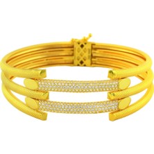 14 Ayar Altın Kaburga Bilezik  -  F003193