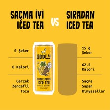ODDLY Gınger Punch Soğuk Çay Kutu Yeşilçay Ananas Zencefil 250 ml x 8 Adet