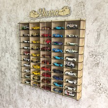 Pleksi Kapaklı 1/64 Ölçek 50ARAÇ Hotwheels Matchbox Metal Araç Uyumlu Model Oyuncak Araba Rafı