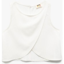 Koton Bisiklet Yaka Kolsuz Asimetrik Kesim Viskon Bluz